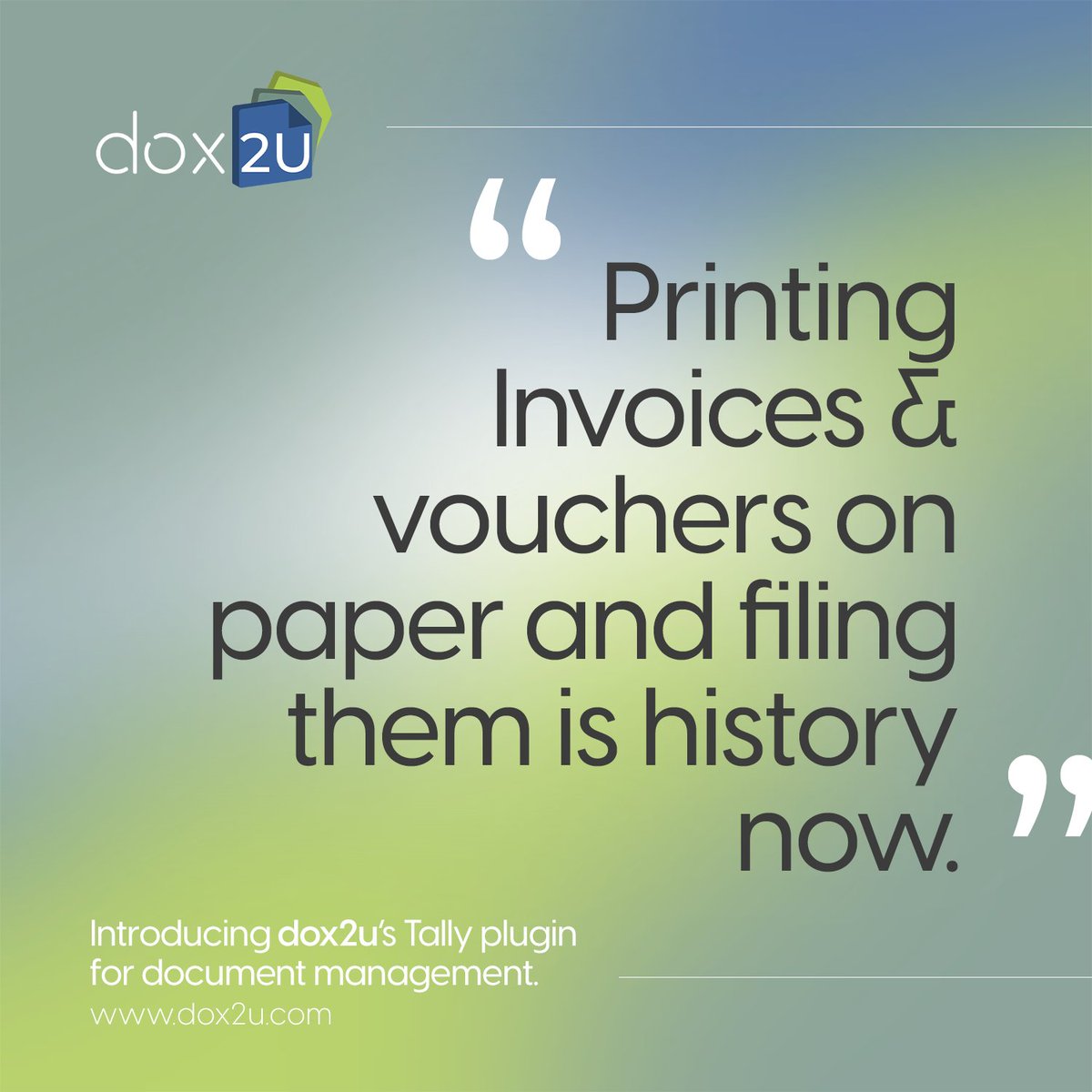Dox2U's tweet photo. Are you still spending countless hours printing and filing accounting documents? It’s time to say goodbye to manual processes and embrace automation! Check out dox2U’s Tally Plugin for #documentmanegement right from within #TallyWork smarter. Get Started - https://t.co/xxd9lCN24D https://t.co/pc2Yabn67f