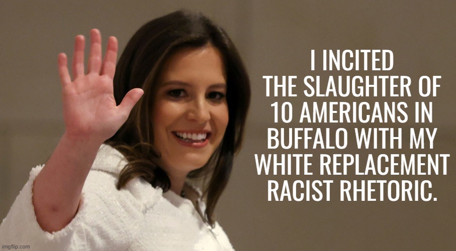 EileenLeftPA's tweet photo. @EliseStefanik Stuffy, nothing you can say, tweet, lie about, abuse your position with witch hunts, attempt to take credit for Democrats' results, or attempt to obstruct justice to protect trump will change what you did.
#RadicalExtremist
#GOPTraitors 
#NobodyIsAboveTheLaw https://t.co/qrcNAYCdqA