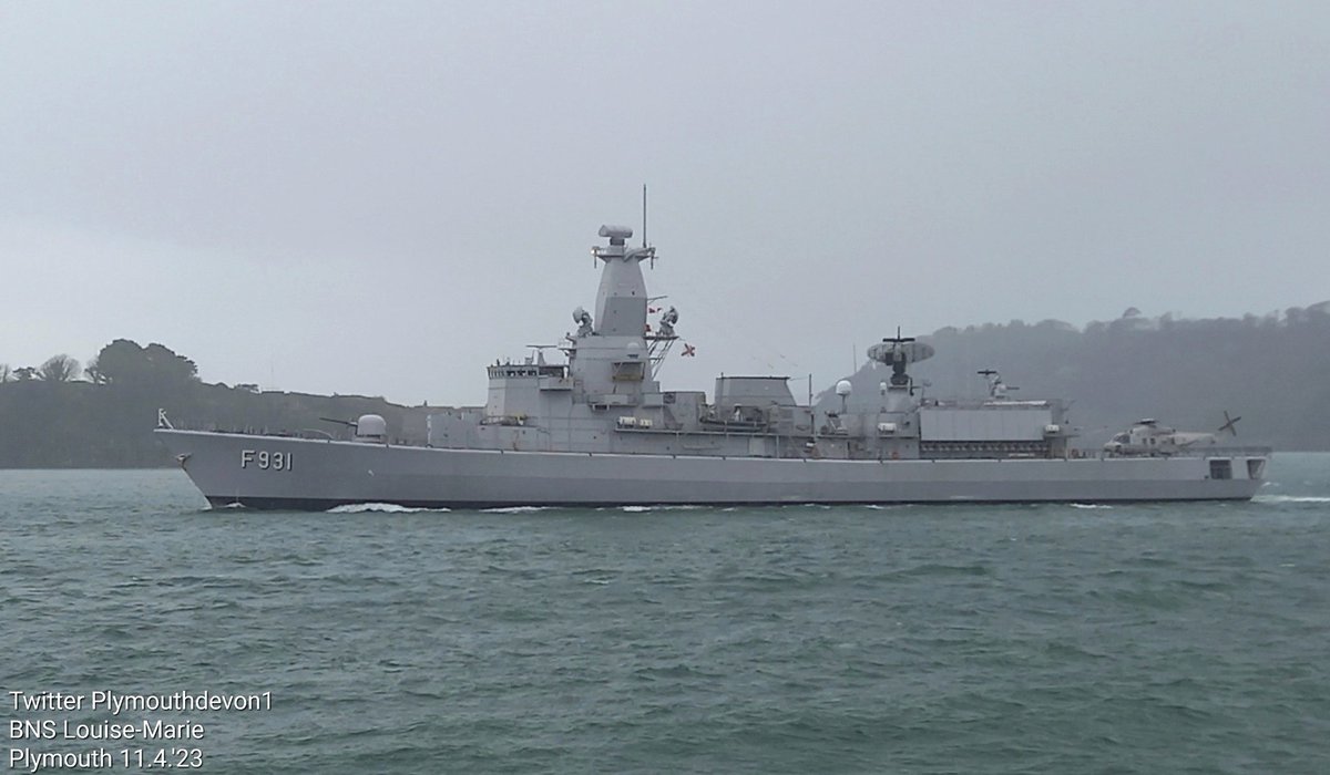 PlymouthDevon1's tweet image. 🇧🇪 Belgian frigate BNS Louise-Marie (F931), blending into the grey conditions, passing Drake&apos;s Island, outbound from Devonport Plymouth this morning #Devonport #BNSLouiseMarie #Warship #F931 @TheBelgianNavy #Warships #Plymouth #LouiseMarie #Belgium #BritainsOceanCity #BelgiumNavy