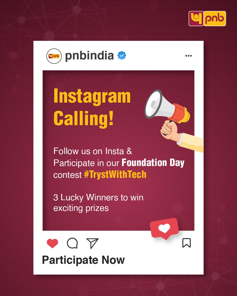 pnbindia's tweet photo. Head to our Instagram handle now: https://t.co/fcw0jHLDHg
#TrystWithTech #ContestAlert #Contest #Giveaway #instagram https://t.co/R9Rl7SQKKu