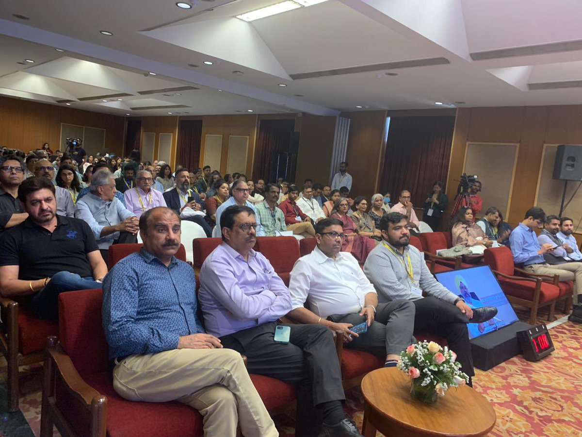 CSF_India's tweet photo. CSF CEO-MD @KukrejaSharma kicks off #EduConclave2023 with a warm welcome for our esteemed guests and panelists. "Looking forward to conversations on how we all take our work forward on #NIPUN, #edtech and #ECE", she adds.  
#CSFConclave #FLN https://t.co/FS38n2NFCA