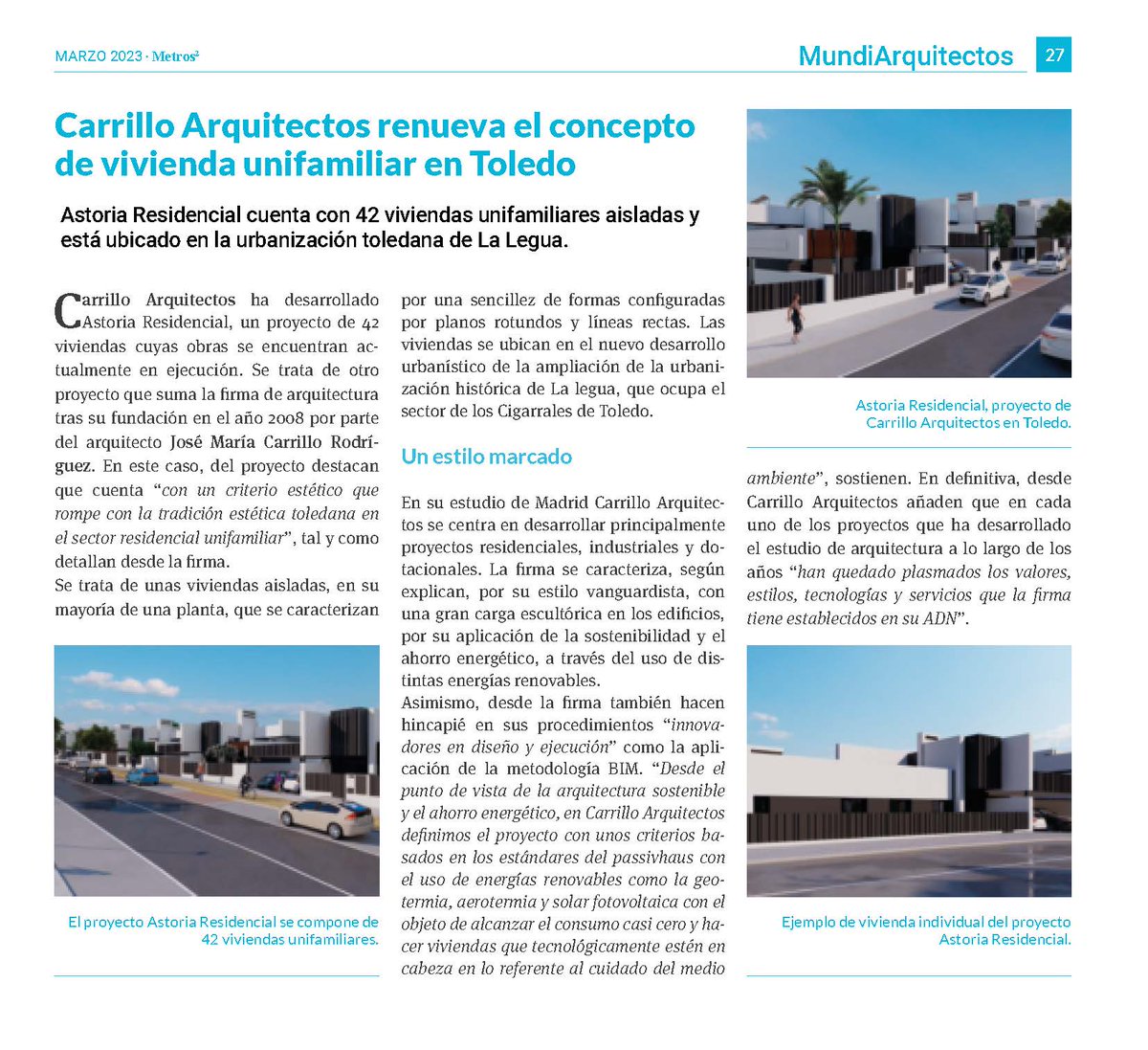 RevistaMetros2's tweet photo. @CARRQUITECTOS renueva el concepto
de vivienda unifamiliar en Toledo https://t.co/dSYkdtAmAn