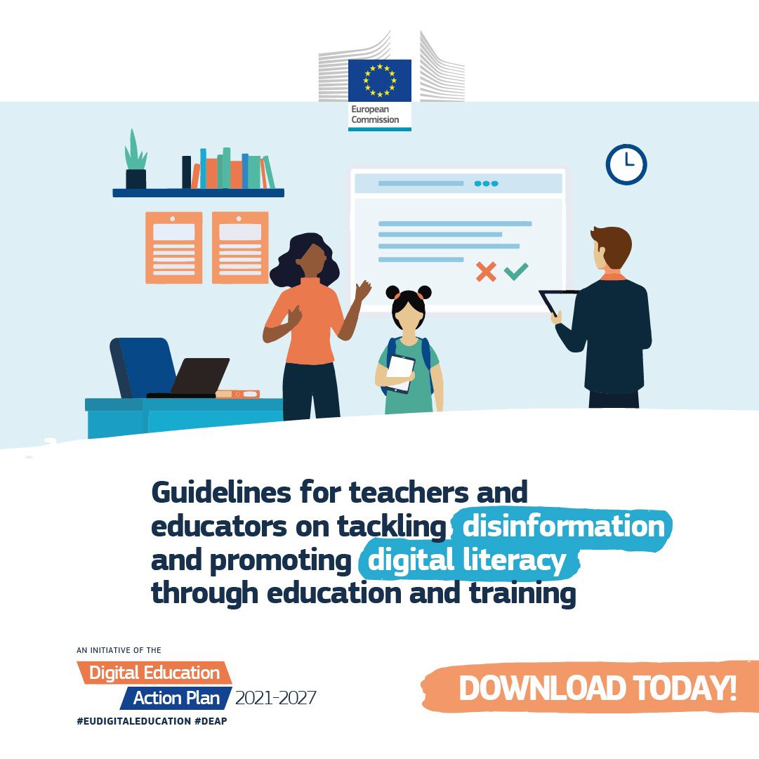 GabrielMariya's tweet image. Teachers, how would you teach critical thinking in the age of online information? 💻

To help you, we've developed a set of guidelines to ensure your students are equipped to tackle disinformation &amp;amp; foster their digital literacy! 

More here 👉 europa.eu/!kjwnNN

#DEAP