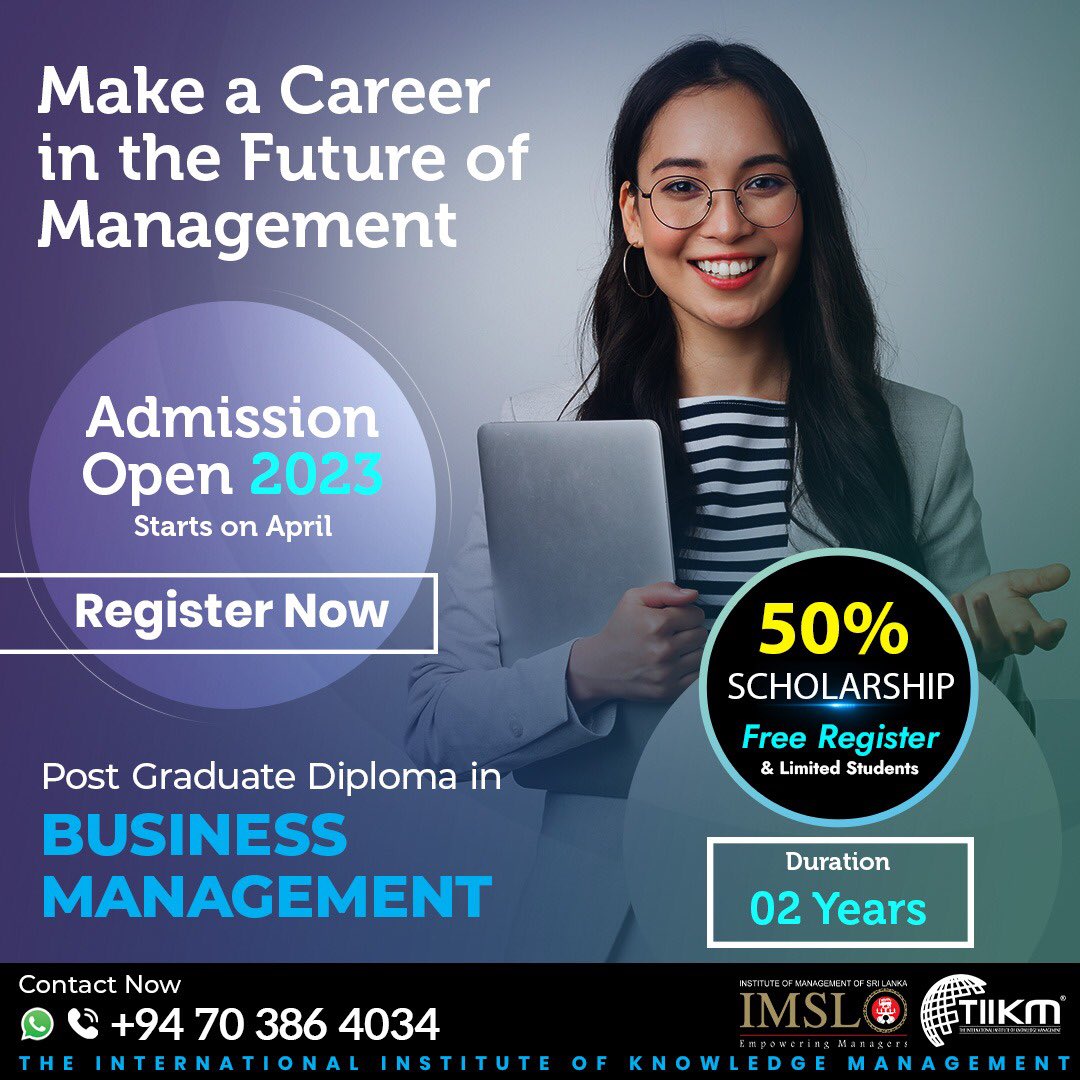 TiikmEdu's tweet photo. Ready to level up your career? Admissions for our Postgraduate Diploma in Business Management course are now open!

Phone number 070 386 4034

Visit our Website - https://t.co/riNNW4UC4y

 #PGDBM #AdmissionsOpen #ScholarshipAvailable #CareerBoost #BusinessManagement https://t.co/37alIBDTUs