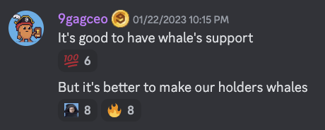kimura668's tweet image. Best quote from a respected legend #sol builder @9gagceo @Memeland .🔥⚒️

&quot;It&apos;s good to have whale&apos;s support.
But it&apos;s better to make our holders whales.&quot;

I absolutely agree. 💪
#EPUNKS @JewelSwapX