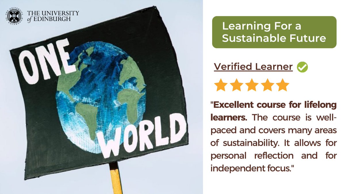It's the final week of the FREE online 'Learning for a Sustainable Future' course! This week, we focus on personal reflection & #FuturesThinking for action. You can still take part-click here: tinyurl.com/mr3fnyfy @Schools_British @uoe_online @ScotGovEdu #SDGs #TimeforLfS