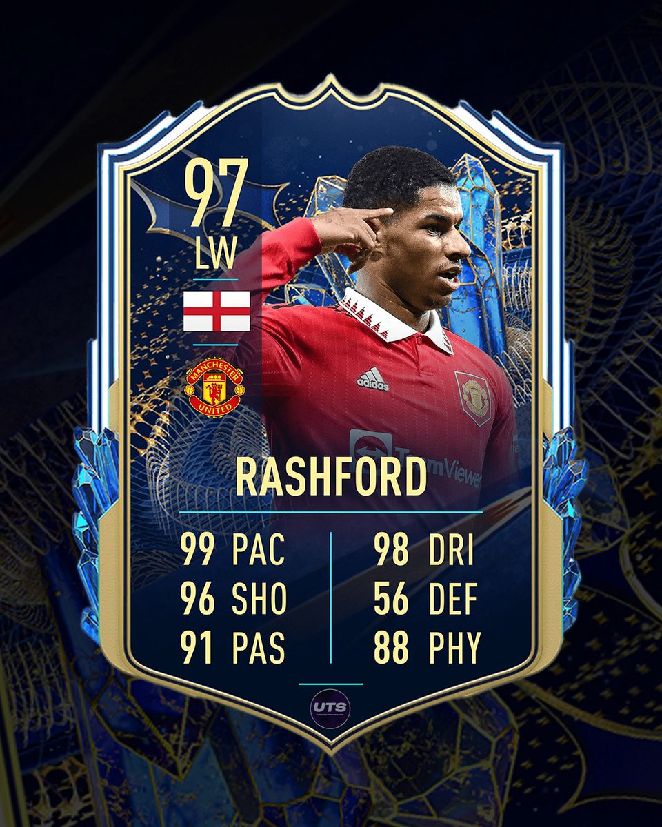 UTSources's tweet photo. Who's ready for EA to drop TOTS Rashford🏴󠁧󠁢󠁥󠁮󠁧󠁿 with a 3* WF 😭

#FIFA23 https://t.co/h4O4sTfZmA