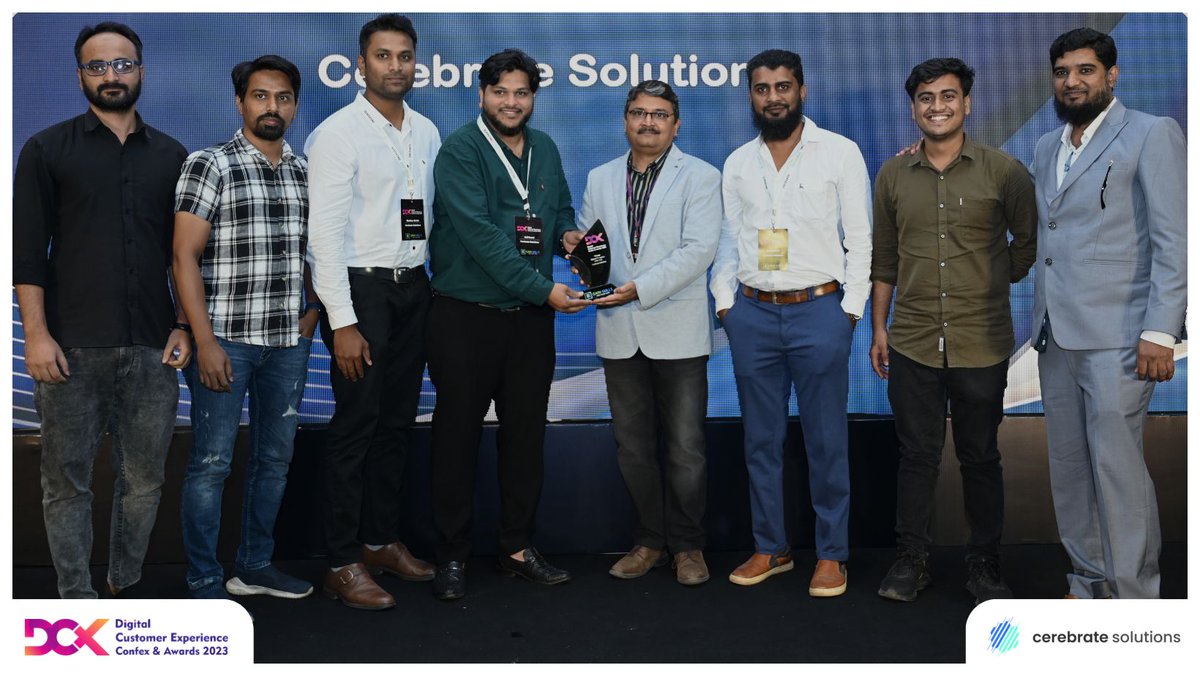 CerebrateSol's tweet photo. Award 2, Our agency has been named the "Digital CX Agency of the Year." This recognition is a testament to our commitment to delivering innovative and effective digital solutions that enhance the customer experience.
#CXLeader #DigitalCXAgency #Awards #DCXConfex2023 https://t.co/97Eg2aI7LB