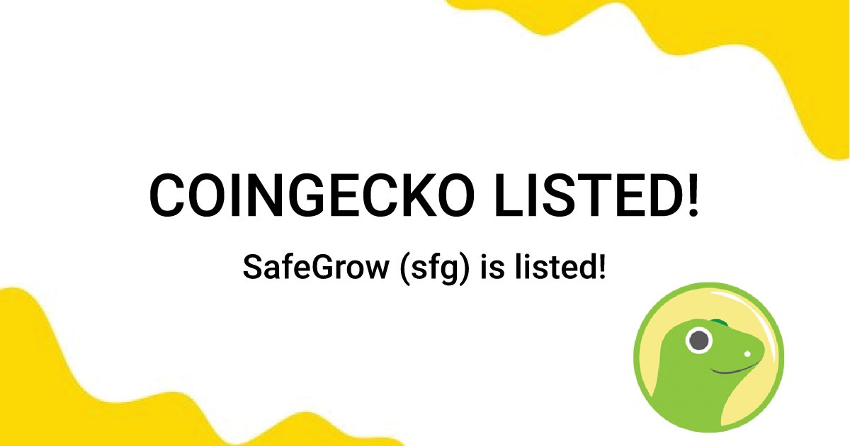 CmcFirstAlert's tweet image. 🟢 #sfg (#SafeGrow)

SafeGrow is listed on Coingecko!

Coin name: sfg
Platform:Ethereum  
Address: 0xa71dcaaf5ba390b1b2012323a8810fac121f90dd