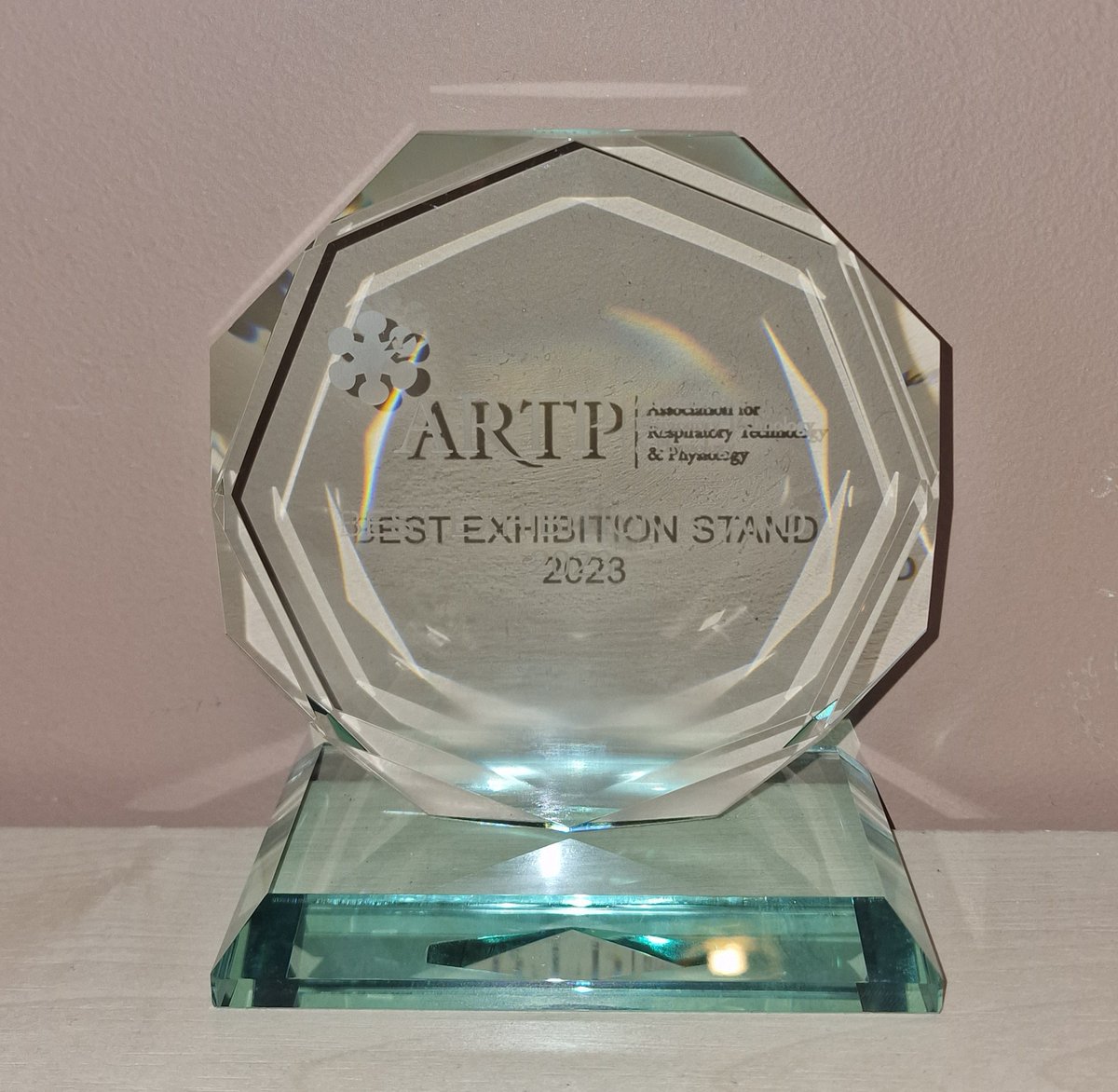 vitalograph's tweet photo. .@ARTP_News We're so happy to be part of the #ARTP community, sharing the common goal of promoting & improving respiratory physiology.
Winning Best Exhibition Stand at this yearโs conference is a huge honour. Thank you!๐ #respiratorydiagnostics #ARTPConference2023 #lunghealth https://t.co/pmKL35nu6x