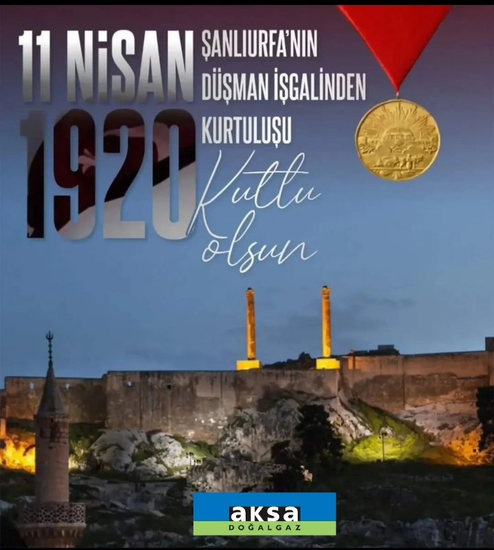 Şanlı şehrimin düşman işgalinden kurtuluşunun 103. yıldönümü kutlu olsun. 
Yaşasın urfalılar teslim olmadı. #11NisanDestanı #SanlıurfanınKurtulusu #SanlıSehir103Yasında
