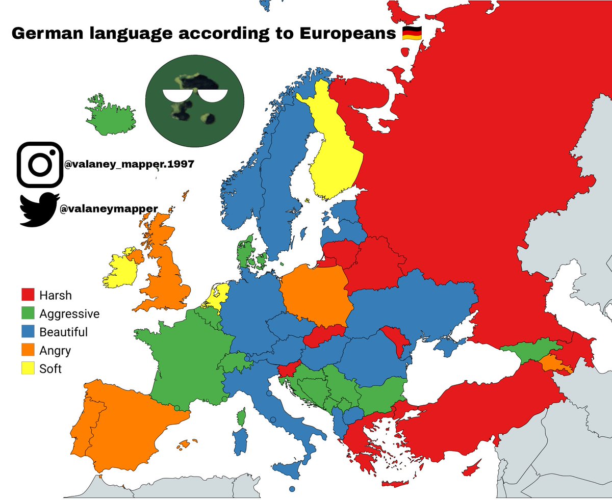valaneymapper's tweet photo. German language according to Europeans 🇩🇪
Like, comment, share and save
Follow to @valaneymapper for more
Tags:
#map #mapper #geography #maps #cartography #geografia #mapmaker #mapchart #geographer #travel #world #Europe #Germany #Languages #like4like #Easter https://t.co/kp7SVJBTKe