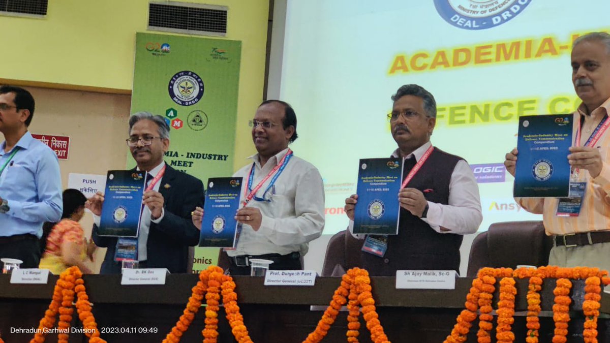 ucostdehradun's tweet photo. Academia-Industry Meet on Defence Communication on 11th -12th Apr, 2023 at DEAL, Dehradun...
#DEAL, #DRDO, #G20Summit2023, #DST, #industry, #academia, #cmouk, #science, #communication,#durgeshpant26 https://t.co/vFtd3RpQZ5