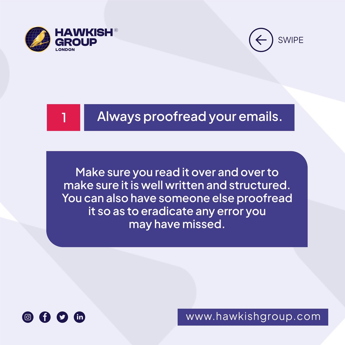 hawkishGroup's tweet photo. As a business owner, whatsoever means you use in communicating with your team and customers should have the listed points checked. 

For more info, Call or WhatsApp +2348100667107, +442071675741  Email: Info@hawkishgroup.com

#businessowner #hawkishgroup #emailmarketing https://t.co/8BLlLKWJMV