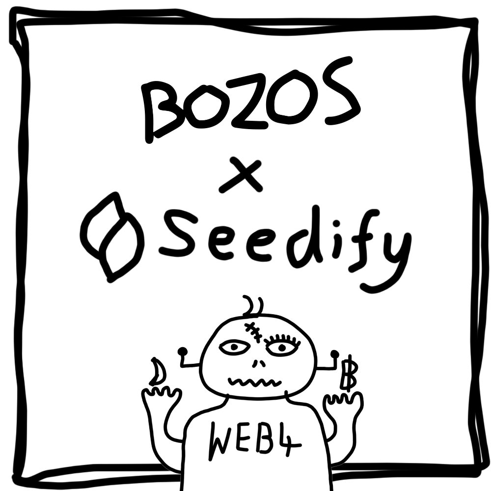 bozosrock's tweet photo. just had a really nice time on a call and we laughed a lot with the guys from @SeedifyFund it might be something it might be nothing but stay tuned regardless lol https://t.co/RKE3HBOefM