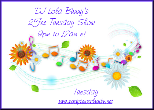 Tuesday: Let partycentralradio.net keep you entertained with our music mix playing 24/7