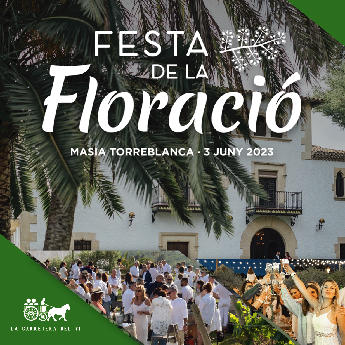 📢 ENTRADES A LA VENDA 

🌸🍷 Ja podeu adquirir les entrades per assistir a la 4a Festa de la Floració de #lacarreteradelvi! 

🗓️ 3 de juny
📍 <a href="/cavatorreblanca/">Masia Torreblanca</a> 

🎟️ Entrades ➡️ acortar.link/W7XvW3