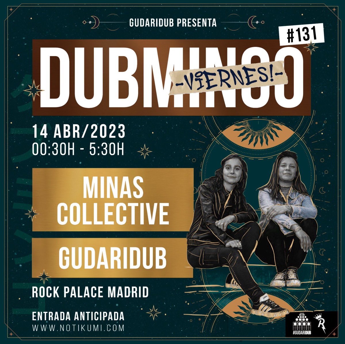 Este viernes 14 de abril en <a href="/RockPalace/">Rock.Palace</a> , DUBMINGO nocturno con Minas Collective  ➡️ notikumi.com/channel/dubmin…