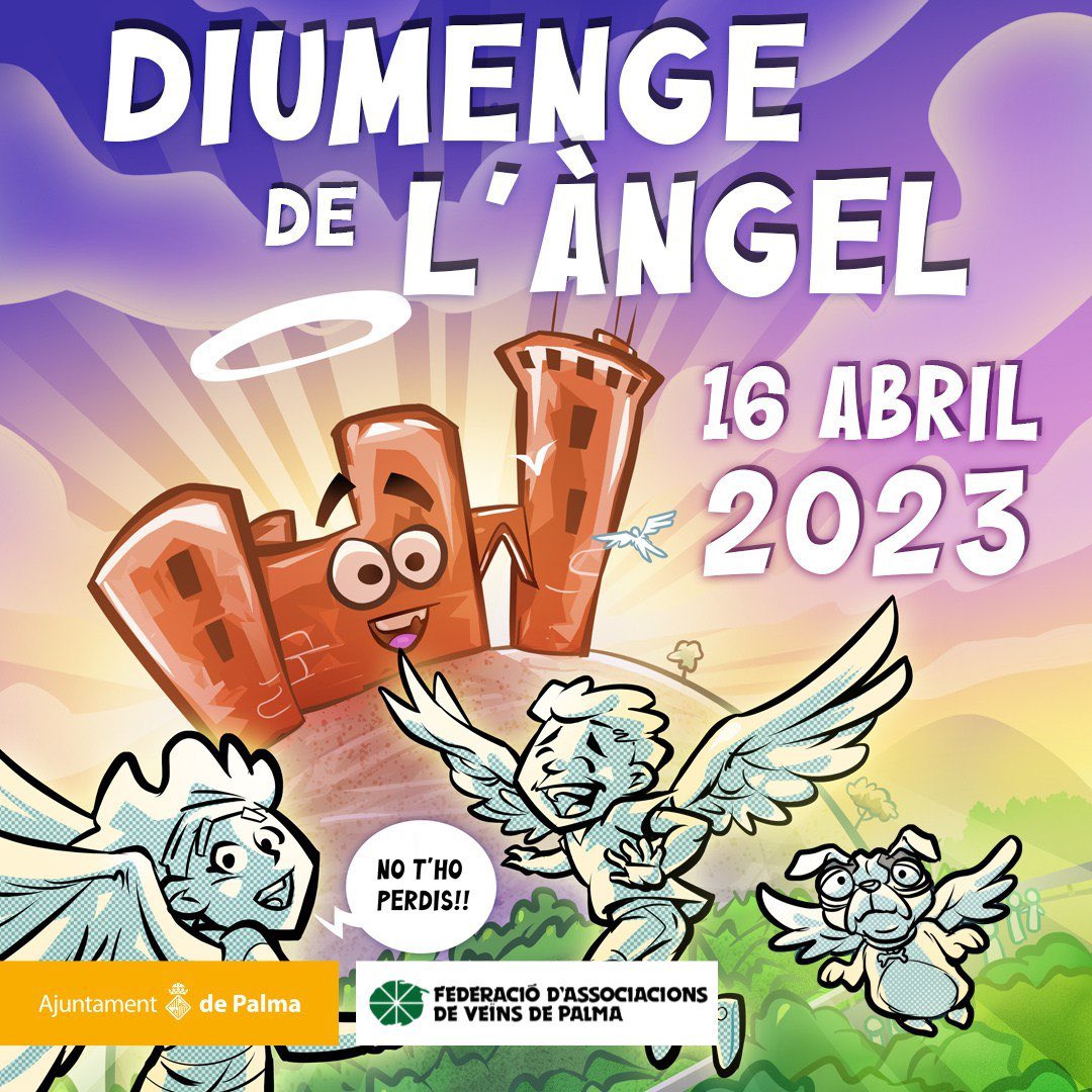 👼Aquest cap de setmana es celebra el Diumenge de l'Àngel al Castell de Bellver!

Una festivitat històrica i amb un component reivindicatiu i veïnal, que mostra la unió dels nostres barris i expressa la força de la #Palma popular que hem de mantenir. 

Anem-hi tots a gaudir-la!🎉