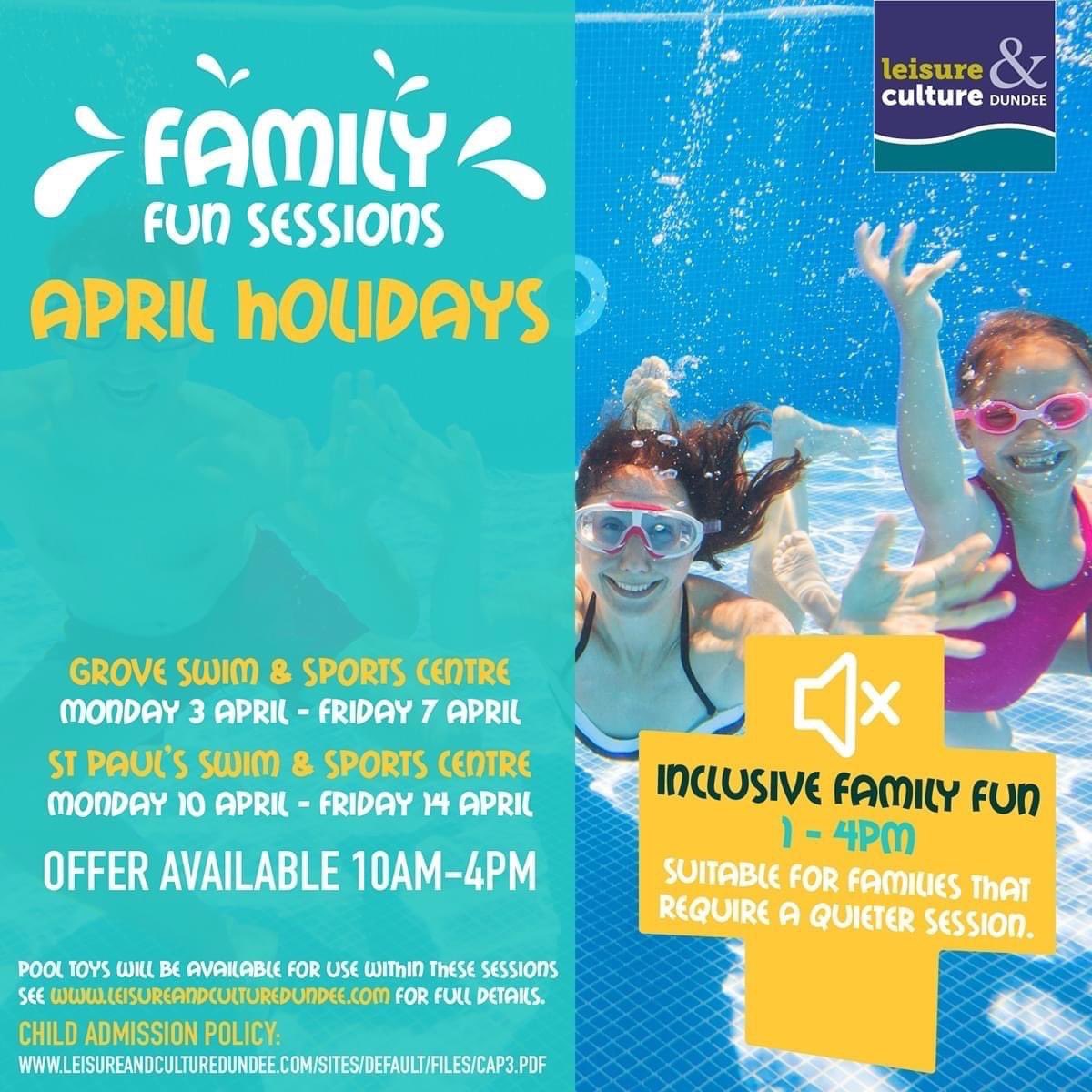Inclusive family swim sessions available at St Pauls this week - for families requiring quieter sessions 🏊🏻‍♀️ 🏊‍♂️
