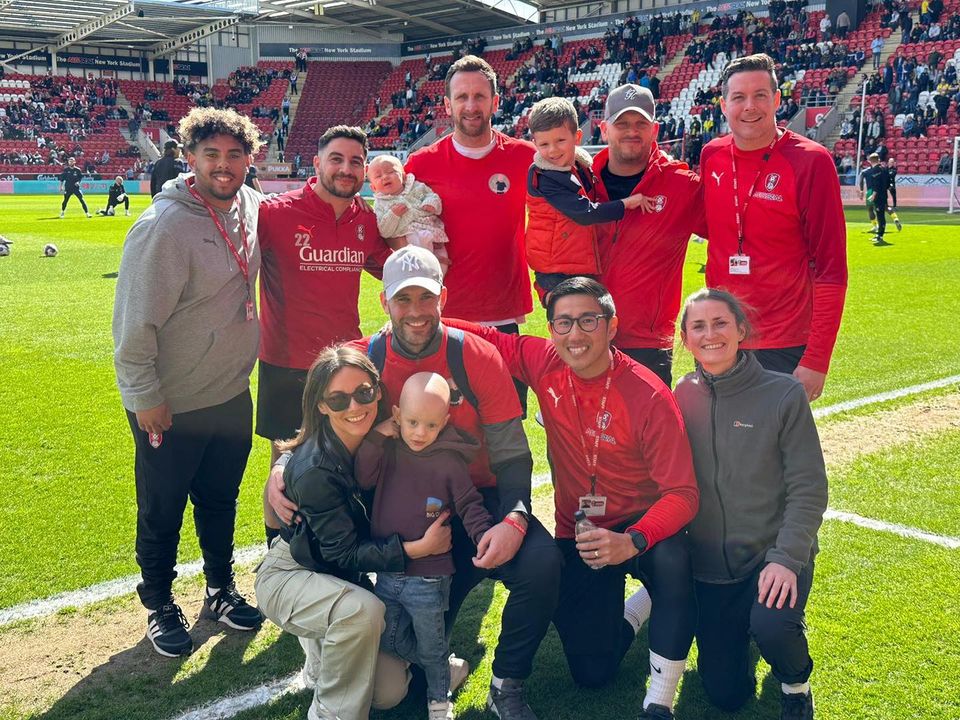 RUFC_CT's tweet photo. Absolutely amazing scenes at the New York Stadium as the #Walk4Rio walkers were greeted by little Rio and the Millers fans on Friday!

Click here to donate: https://t.co/72tlZopXlV

Every little helps for this little boy and his family @TommySpurr5 ❤️

#All4Rio https://t.co/blLEsw6RYb