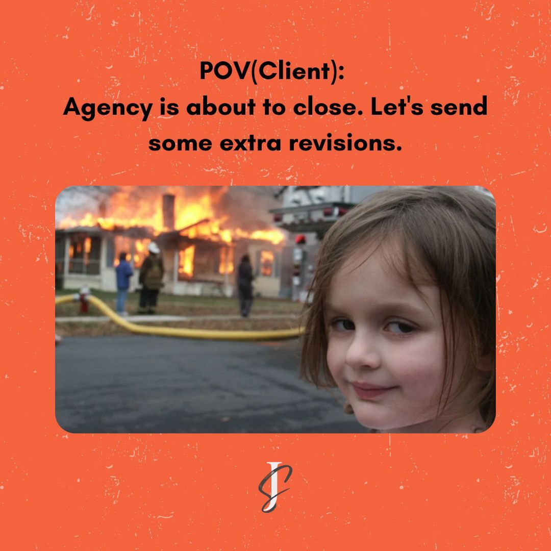 jacksphere_com's tweet photo. Seems like the client has triggered the rage of the agency, with the last-minute revisions.👀🔥
#jacksphere #advertising #clientwork #ad #evilclients #viral #memeoftheday #worktilldead #neverendingrevisions #agencyonfire #neverendingwork #clientsfromhell #burningdeadlines https://t.co/zsCrEPSKgz