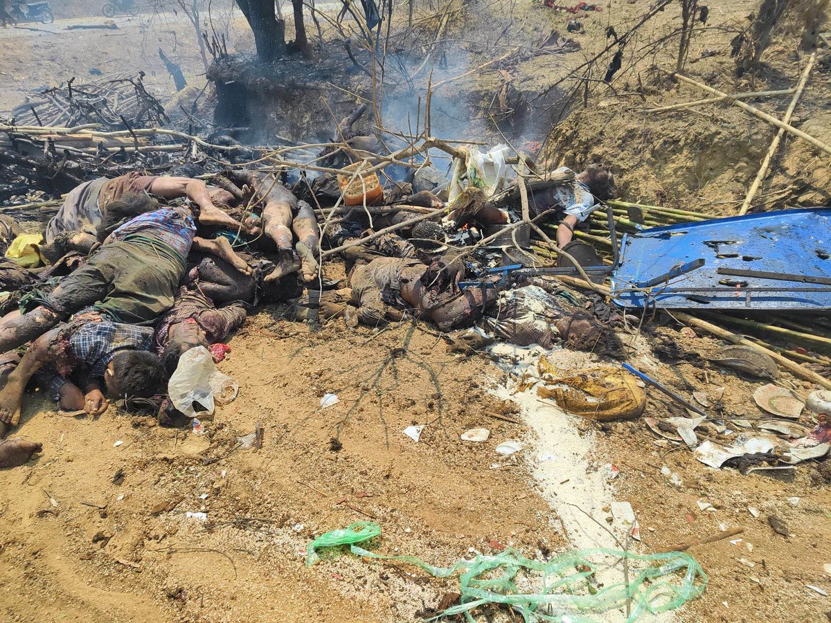 May Wong (@maywongcna) on Twitter photo "Another war crime, another case of violence & another message soaked with blood from #Myanmar" as <a href="/NUGMyanmar/">National Unity Government Myanmar</a>'s #HumanRights minister <a href="/aung_myo_minn/">Aung Myo Min</a> responds to my queries on latest #military attacks in #Sagaing. The assault said to have killed 100. #WhatsHappeningInMyanmar 1/2 "Another war crime, another case of violence & another message soaked with blood from #Myanmar" as <a href="/NUGMyanmar/">National Unity Government Myanmar</a>'s #HumanRights minister <a href="/aung_myo_minn/">Aung Myo Min</a> responds to my queries on latest #military attacks in #Sagaing. The assault said to have killed 100. #WhatsHappeningInMyanmar 1/2