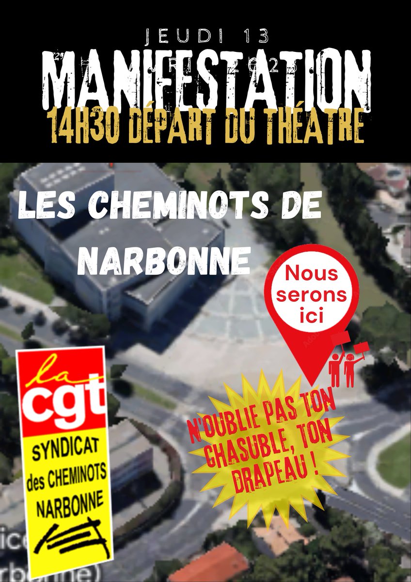 cgt_cheminotsna's tweet photo. #manif13avril #ReformeDesRetraites #64ansCestNon #60ans https://t.co/lifff6fWmq