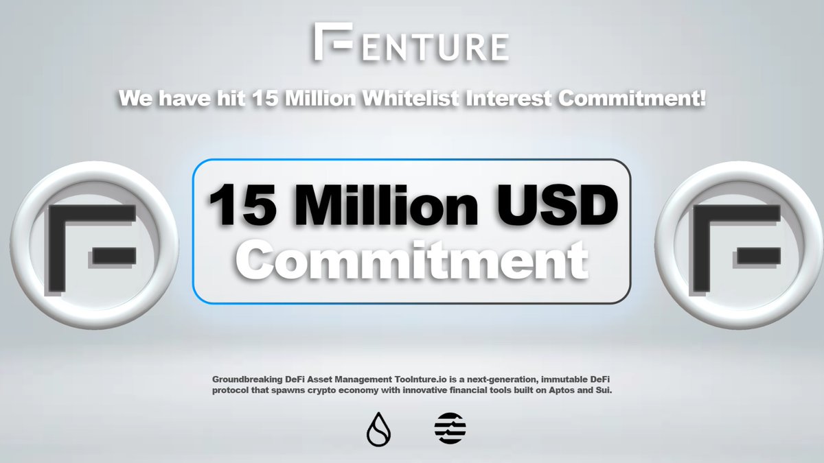 FentureFinance's tweet photo. Attention 🔥

Our Whitelist Interest Commitment has reached 15 MILLION USD 🚀

If interested, fill in the form here: https://t.co/fkmR456a6K

LFG 🔥

You can still get in.

#Sui #Aptos #SuiEcosystem #AptosEcosystem #FentureFinance #AptosLaunch

@AptoslaunchIO https://t.co/3foCqABtbw