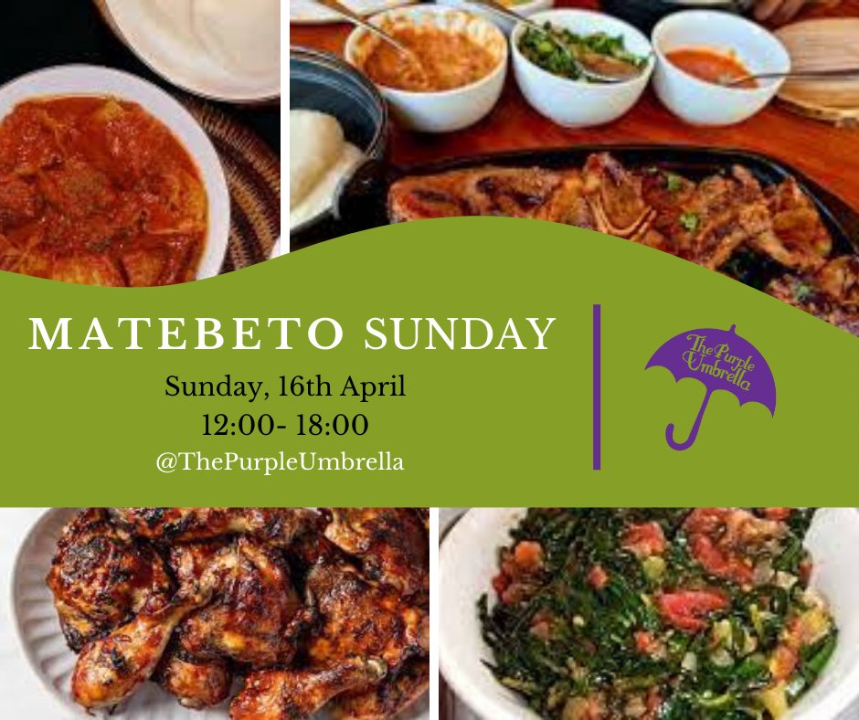 prpl_umbrella's tweet photo. Come and enjoy a taste of Zambia this Sunday at the The Purple Umbrella in Ibex. Indulge in some traditional culinary delights like goat meat and Ifisashi and traditional beverages like Munkoyo.
Entry: K50
#foodie
#culture
#thepurpleumbrella https://t.co/qtP5ufumcp
