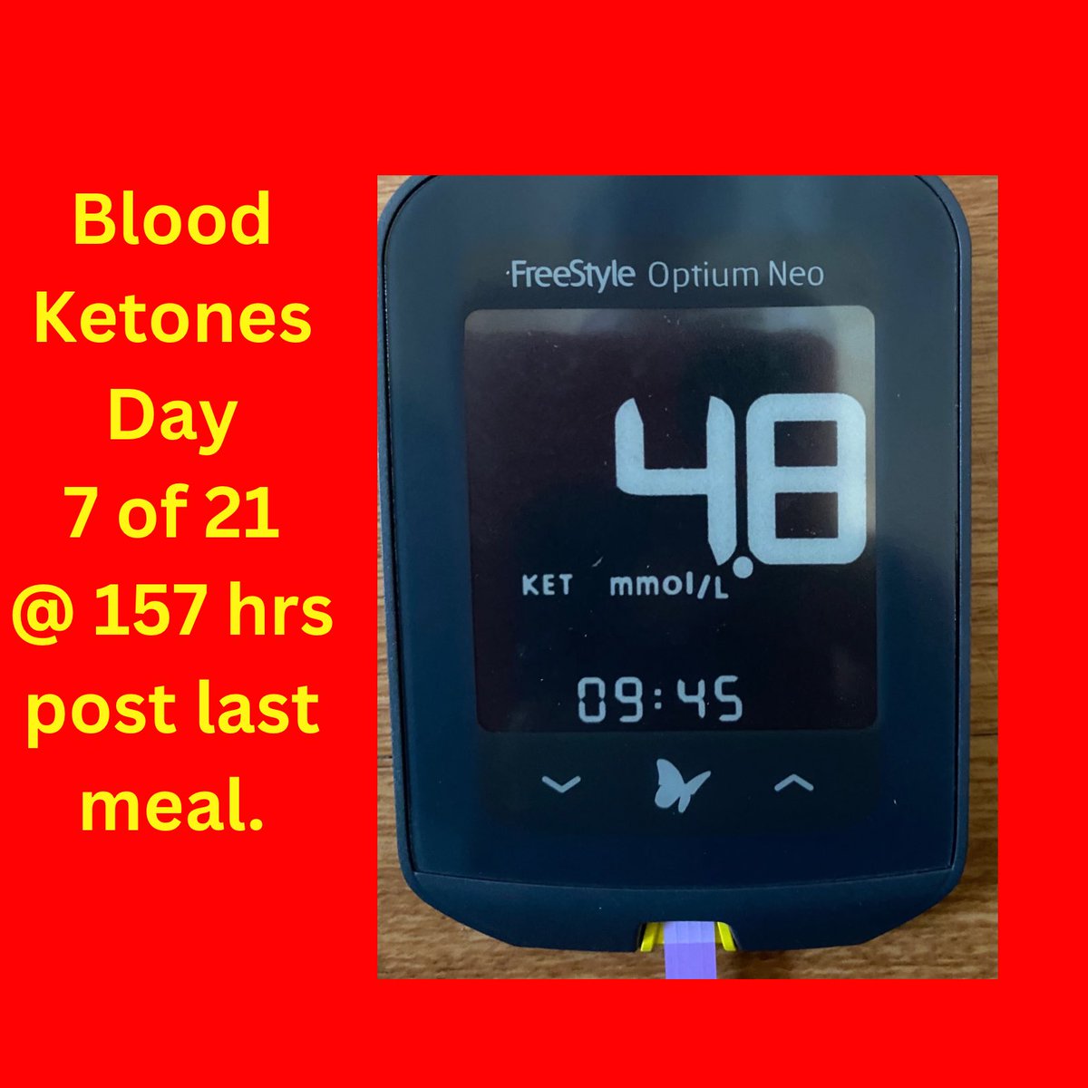 MovementByRP's tweet photo. Day 7 of 21 Day Water Fast. I am cruising on my elevated Ketones. #Fasting #fastathon #lowcarbindia #carnivore #keto https://t.co/dgkVzbx4xP