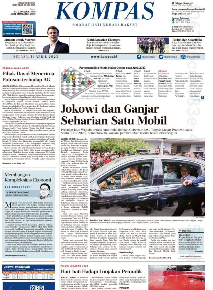 Jarang-jarang menemukan judul HL seperti ini di Kompas 😃😀