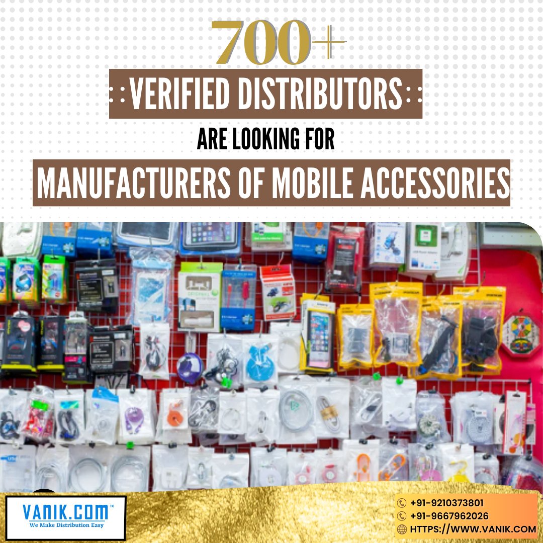vanik_com's tweet image. Ready to take your #mobileaccessory business to the next level? Connect with our network of 700+ verified #distributors looking for #manufacturers.

For more details, please visit our site:
👇
vanik.com/distributors/m…

#MobileAccessoryBusiness #DistributorNetwork #WholesaleDeals