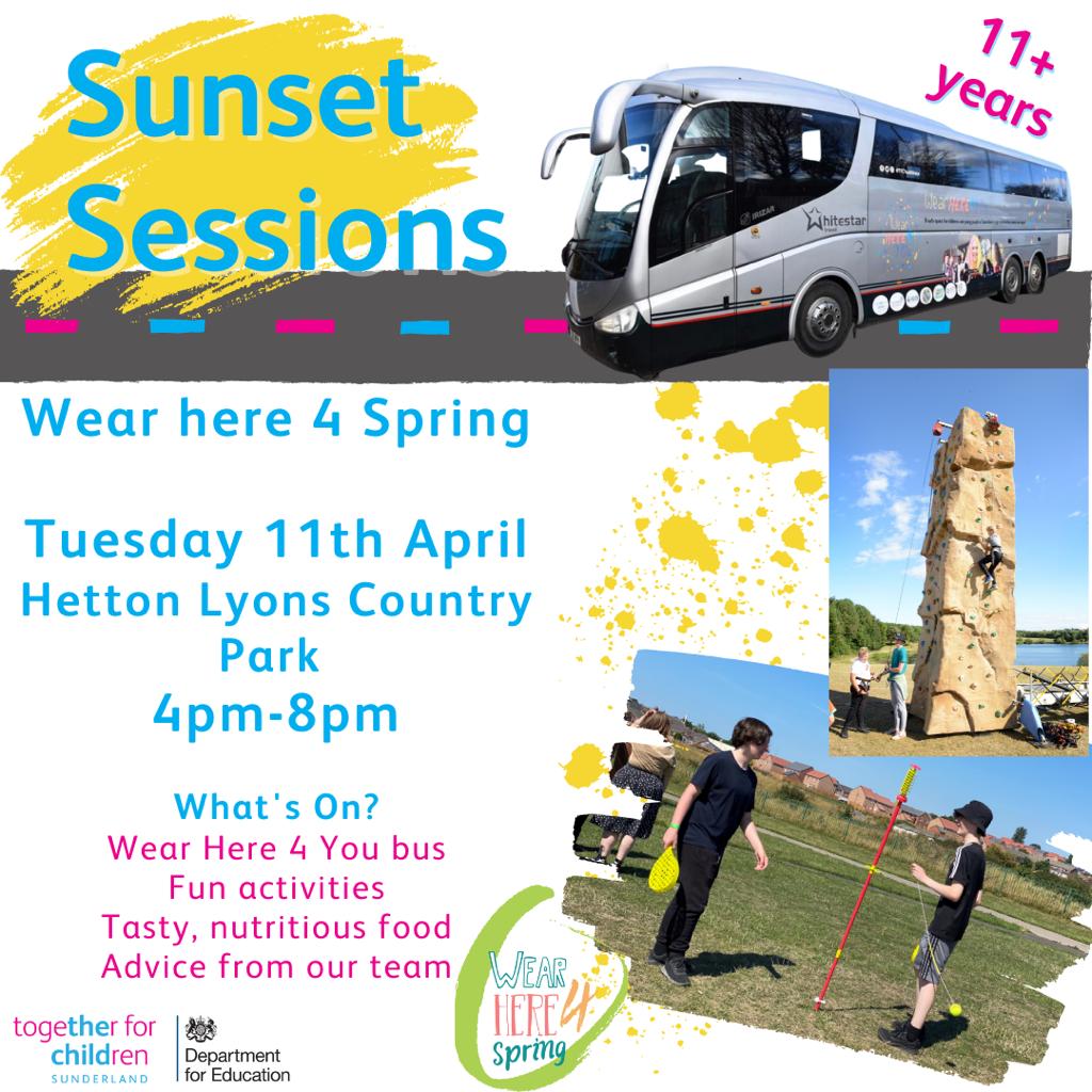 tfcyouthvoice's tweet photo. 🤩🤩 Sunset sessions are back TODAY 4-8pm!! Aimed at 11+ yrs, you'll find us at Hetton Lyons Country Park - come and try a new skill or get tasty & nutritious food! We'll see you soon! 🕺🍓🍕 #WearHere4Spring @tfcsunderland https://t.co/UaifmHc9sM