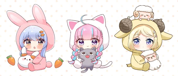 並べてみた～!可愛い～ 