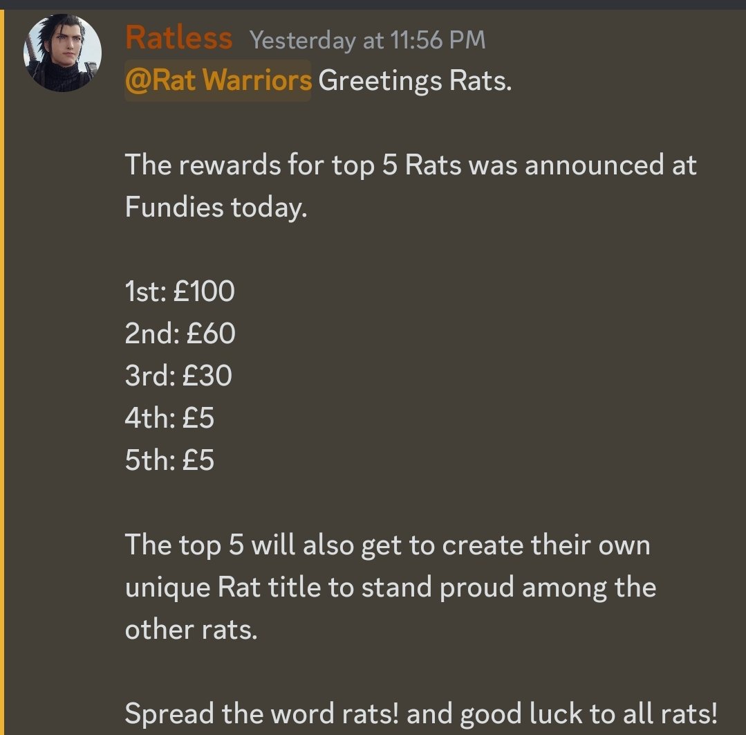 very good news for all rats server linked in bio