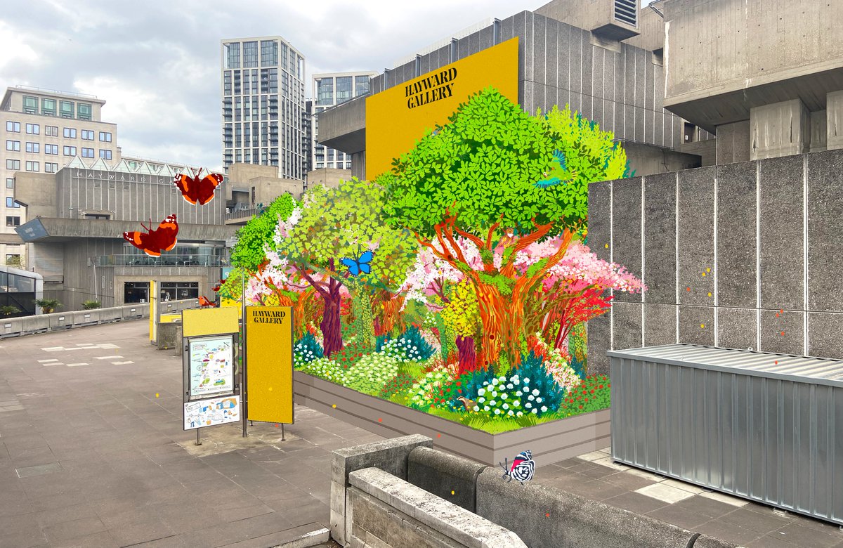 ANNOUNCEMENT | A permanent SUGi Pocket Forest to be grown outside the Hayward Gallery this summer! 🌱🌿🌲🌳 Comprising 390 UK native trees species within a 130 metre-squared section of the Hayward Terrace - part of upcoming exhibition Dear Earth: Art and Hope in a Time of Crisis