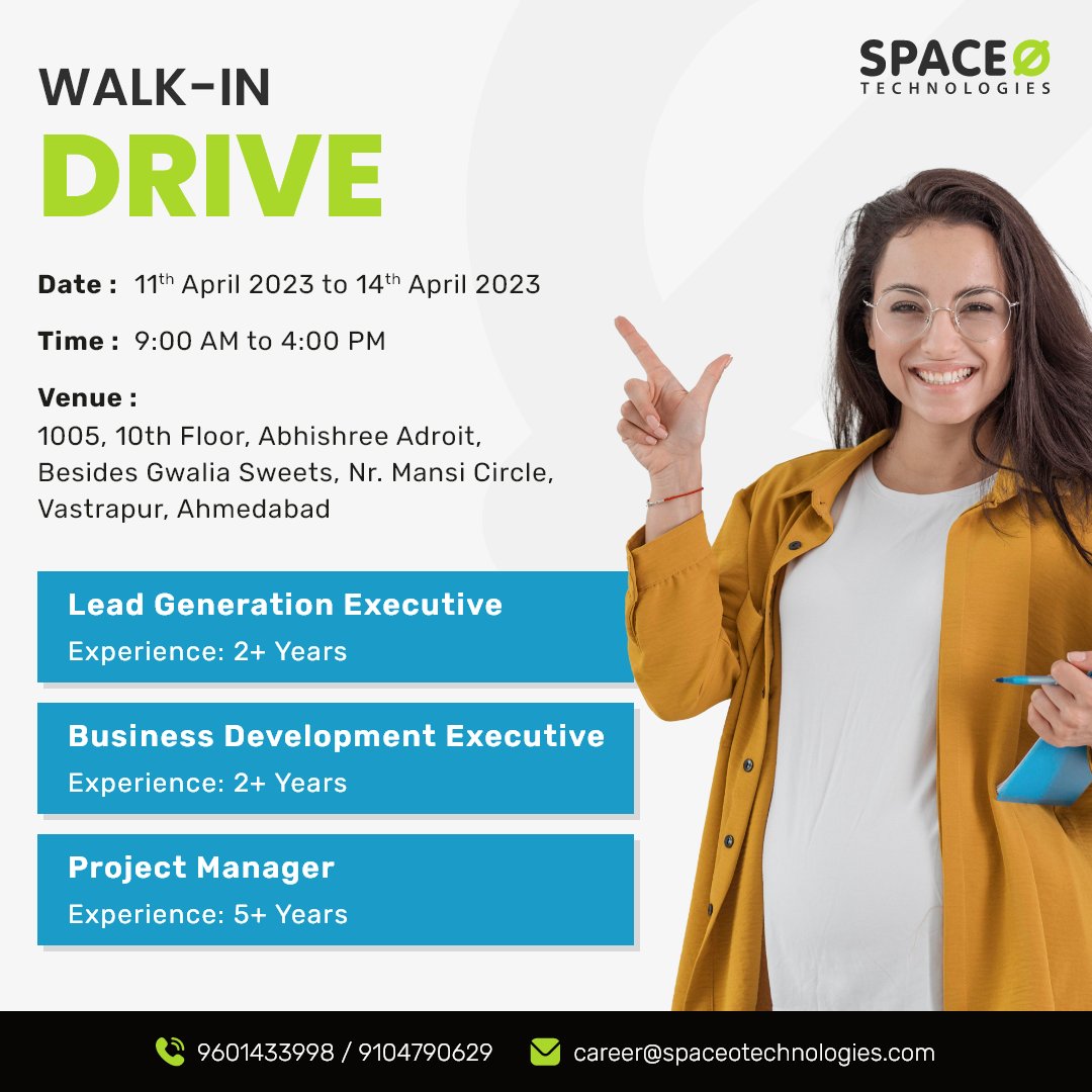 spaceotech's tweet photo. Please retweet and tag someone who might be a good fit here.

#Ahmedabad #Job https://t.co/xdexjOwIW1
