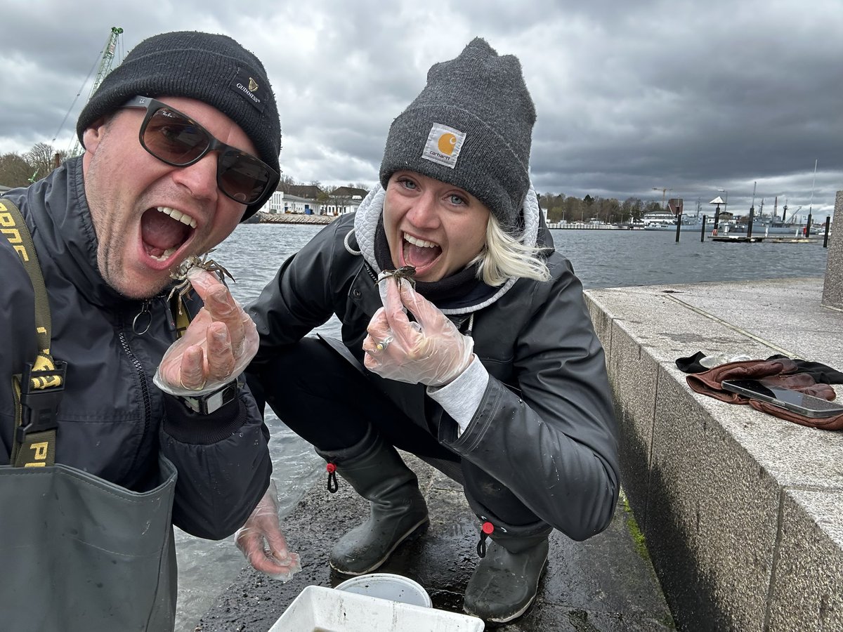 Sampling day in the cool Baltic Sea on a brisk spring day
