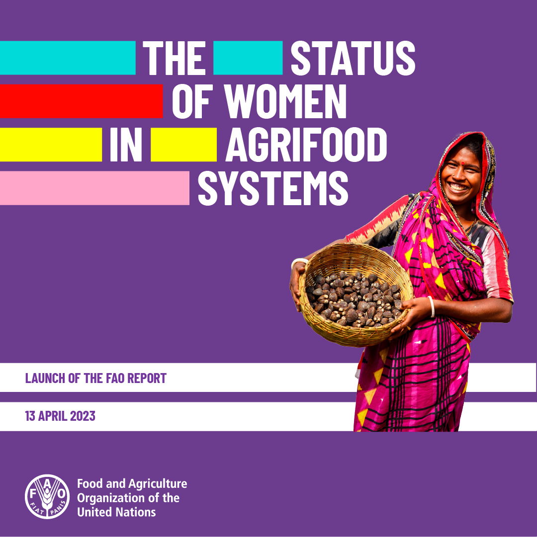 📌Save the date | The Status of Women in Agrifood Systems

The launch of this new <a href="/FAO/">Food and Agriculture Organization</a> report will explore the role of women in agrifood systems, the challenges they face &amp; how we can achieve #GenderEquality.

🗓️13 April
🕙14:00 CEST
📝 bit.ly/SWAFS_launch

#LetsGrowEquality
