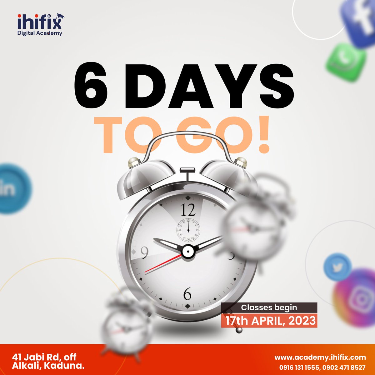 ihifix's tweet photo. 6 days left!
Seize the chance to find hidden treasures!
Don't miss out on this opportunity to hunt for tech-tastic treasures in the tech space. Click the link in our bio to enroll in our April cohort and crack open new skills!
#ihifix #digitalacademy #Easterdiscount #techskil https://t.co/AxiDsvFwdY