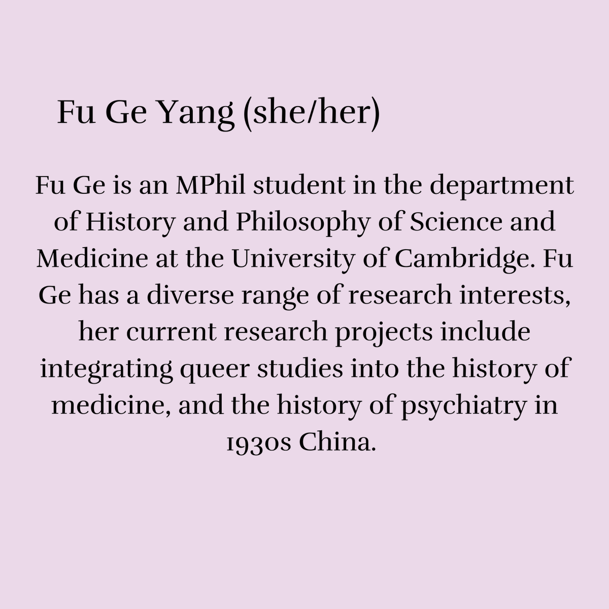 cqsconference's tweet image. Speaker Announcement !!

Fu Ge Yang (She/Her) @FuGeYang 

Presenting 'Transtopia: Medicalisation of transgenderism in late post-war Japan'