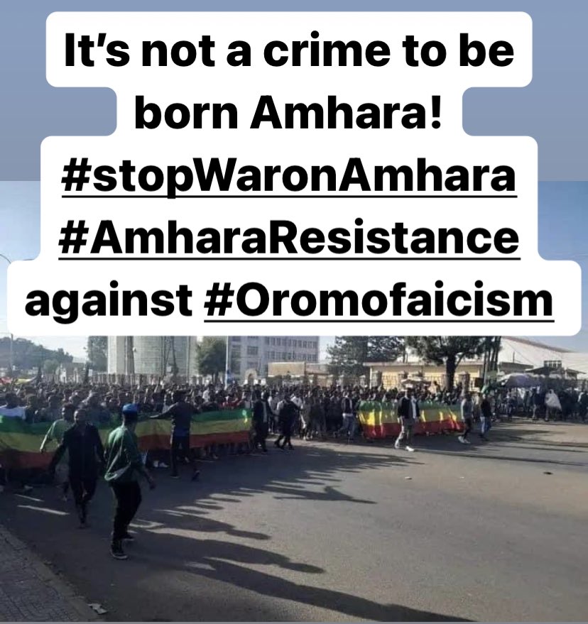 ethio_forever's tweet photo. We Amharas are peace loving people however we have been marginalised in every aspects for far too long &amp; now it’s escalated in to day time horror. People r gunned down for their identity, their homes demolished &amp; displaced by Abiy led #Oromofascism #EnoughIsEnough #Abiymustgo https://t.co/4H0pDgsLDn