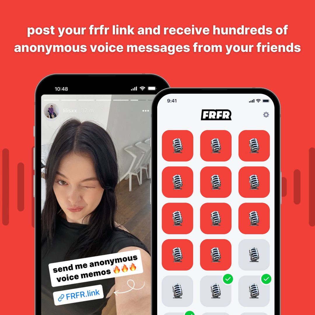 a new member to the slay family: frfr app has officially launched - anonymous voice messages