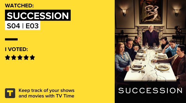 Pvvul's tweet photo. Succession - S04 | E03 على TV Time  https://t.co/zHSLZnEHoT https://t.co/IsK40nwa8s