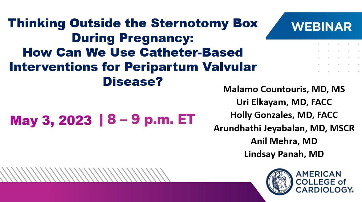 Malamo Countouris (@malamo512) on Twitter photo 📣Join <a href="/ACCinTouch/">American College of Cardiology</a> #CardioObstetrics & Repro Health section for our next virtual Journal Club 5/3 8pm ET! Discussing catheter-based interventions for valve dz in pregnancy w/ 🌟panel: authors <a href="/uelkayam/">Uri Elkayam , MD</a> <a href="/AnilKkmehra/">Anil Mehra</a> + MFM Arun Jeyabalan + imager <a href="/HollyGHeartMed/">Holly Gonzales</a> + FIT <a href="/LindsayPanah/">Lindsay Panah, MD</a> 📣Join <a href="/ACCinTouch/">American College of Cardiology</a> #CardioObstetrics & Repro Health section for our next virtual Journal Club 5/3 8pm ET! Discussing catheter-based interventions for valve dz in pregnancy w/ 🌟panel: authors <a href="/uelkayam/">Uri Elkayam , MD</a> <a href="/AnilKkmehra/">Anil Mehra</a> + MFM Arun Jeyabalan + imager <a href="/HollyGHeartMed/">Holly Gonzales</a> + FIT <a href="/LindsayPanah/">Lindsay Panah, MD</a>