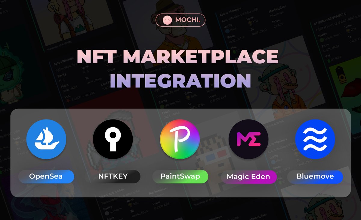 Mochi.gg (@mochi_gg_) on Twitter photo Mochi has integrated NFT collections from five leading marketplaces <a href="/opensea/">OpenSea</a>, @NFTKEY, <a href="/paint_swap/">paintswap</a>, <a href="/MagicEden/">Magic Eden ๐ช</a>, and <a href="/BlueMove_OA/">BlueMove</a>. Want to be the next one?
๐Invite Mochi to your server: mochi.gg/add
๐Join our Discord: discord.gg/dddsYkB8Jw
#NFT #MochiBot <a href="/pod_town/">Pod Town Metaverse (๐ก, ๐ฑ, ๐ฐ)</a> Mochi has integrated NFT collections from five leading marketplaces <a href="/opensea/">OpenSea</a>, @NFTKEY, <a href="/paint_swap/">paintswap</a>, <a href="/MagicEden/">Magic Eden ๐ช</a>, and <a href="/BlueMove_OA/">BlueMove</a>. Want to be the next one?
๐Invite Mochi to your server: mochi.gg/add
๐Join our Discord: discord.gg/dddsYkB8Jw
#NFT #MochiBot <a href="/pod_town/">Pod Town Metaverse (๐ก, ๐ฑ, ๐ฐ)</a>
