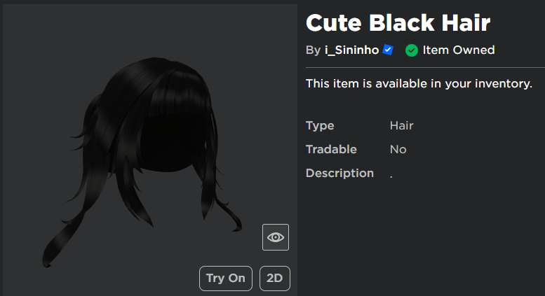 id de cabelo para usar no roblox