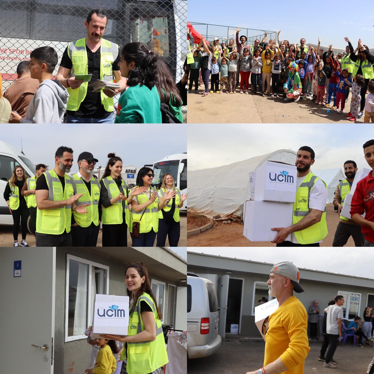 ucimorgtr's tweet photo. UCİM Saadet Öğretmen Çocuk İstismarı ile Mücadele Derneği olarak Dernek Başkanımız, Dernek Başkan Yardımcımız ve Sanatçı Gönüllülerimiz ile depremden olumsuz etkilenmiş Nurdağı ve İslahiye ilçeleri ziyaret edildi. Yapılan ziyarette, Hijyen- Gıda kolileri, kıyafet, üniversiteye hazırlık kitapları, çocuklar ve bebekler için gıda takviyeleri dağıtılarak Gaziantep Islahiye’de 2000 kişilik iftar verilmiştir. Bölgede bulunan vatandaşlara, UCİM Ruh Sağlığı Uzmanları ve Avukatları tarafından danışmanlık hizmeti verilmiştir. Çocuklarla müzikal tiyatro gösterisi Minika çocuk ekibinin maskotlu Hacivat Karagöz gösterisi ve psikososyal destek atölye etkinlikleri gerçekleştirilmiştir. Destekte bulunan herkese teşekkür ederiz. @saadetozkanefe @yucelceylancom @YilCagAtiksoy @berkokty @BurcKumbetloglu @AyseTolga @ersinolgac @BAZANDURUL