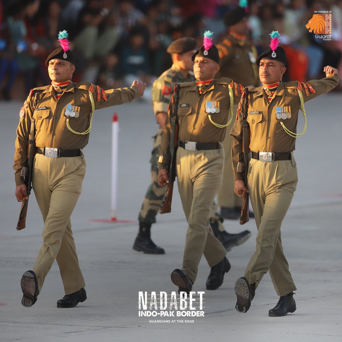 A salute to the BSF Jawans and commandos for their commendable service to the
nation.

#parade #salutetosoldiers #servicetonation #visitnadabet  #NadabetBorder #BSFjawan   #IndianArmy #touristattractions #bordertourism #banaskantha #Gujarat #gujarattourism #exploregujarat